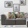 thumbnail image 3 of COMIO Watercolor Polka Dot Circles Rainbow Colorful Decorative Pillow Covers Cozy Soft Throw Pillowcase Square Couch Cushion Cover for Home Decor Sofa Living Room Bed Car,2 pcs White, 3 of 6