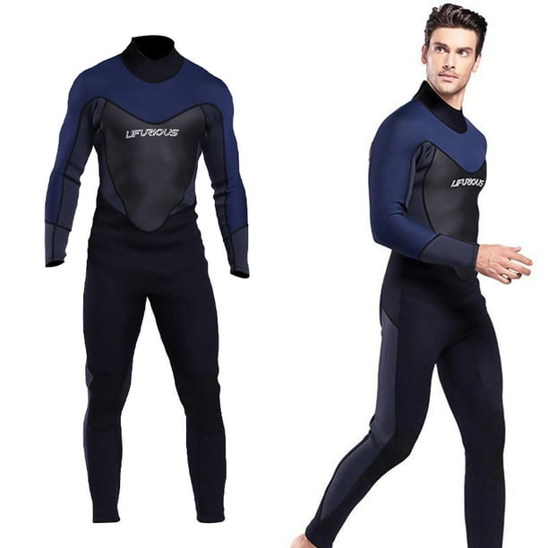 Traje de Neopreno para Hombre, Neopreno de 3 Mm, Cuerpo Completo, Manga Larga, Trajes de Buceo con Cremallera en La Espalda, Protección para , METRO Macarena Traje de buceo