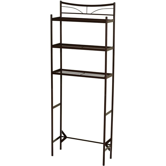 Zenna Home No Tools SlideFit Over the Toilet Bathroom Spacesaver, Bronze