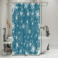thumbnail image 2 of Snowflakes Shower Curtain for Bathroom Christmas Decor Stall RV Shower Curtain Set with Hooks 36x72inches Cold Ice White Snow Flowers X-mas Waterproof Fabric Shower Curtains, 2 of 6