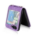 thumbnail image 7 of ELEHOLD Samsung Galaxy Z Flip5 Wallet Crossbody Case, Premium PU Leather Cards Holder Shockproof Protective Shoulder Strap Leather Phone Case for Samsung Galaxy Z Flip5 2023 - Purple, 7 of 7
