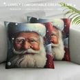 thumbnail image 3 of Orinice Santa Claus Snow Christmas Graphic Decorative Pillow Cover 1PC Winter Printed on Both Sides 22x22in, 3 of 5
