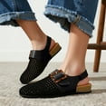 thumbnail image 2 of Women's Cushioned Genuine Leather Perforated Slingback Buckle Comfort Clogs Cork Footbed, 2 of 6