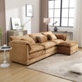 thumbnail image 6 of United We Win 112 Inch Oversized L Shaped Sectional Sofa for Living Room, Modern Chenille Cloud Couch with Removable Ottoman, Modular Sleeper Couch with Memory Foam, 6 of 9