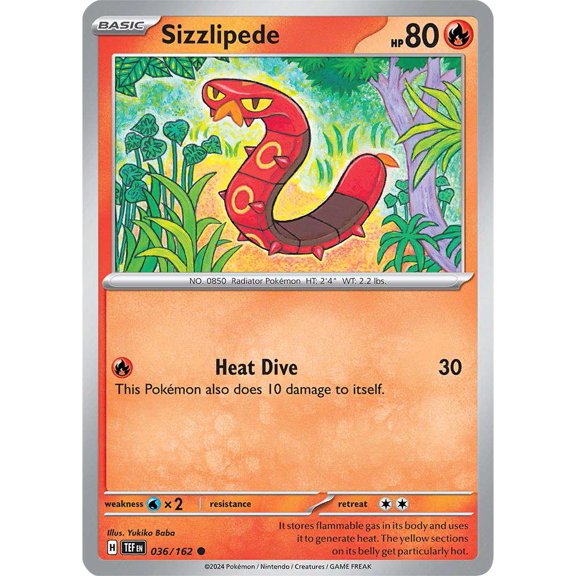 Pokemon Scarlet & Violet Temporal Forces Common Sizzlipede #36