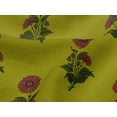 thumbnail image 4 of oneOone Viscose Jersey Lime Green Fabric Floral Block Quilting Supplies Print Sewing Fabric By The Yard 60 Inch Wide, 4 of 5