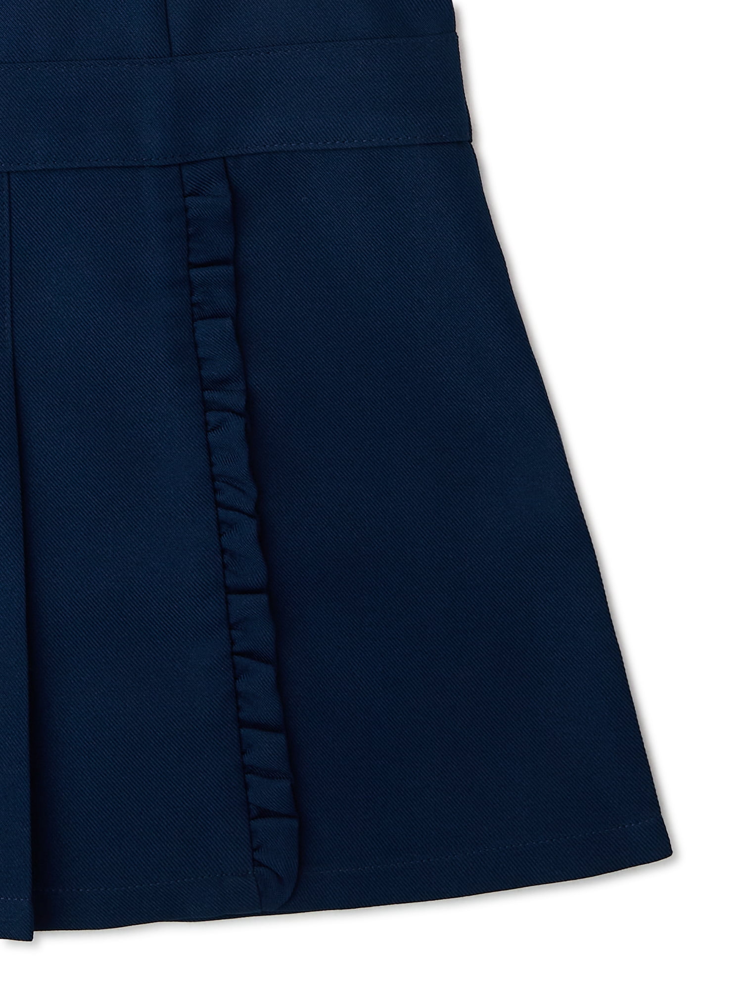 Wonder Nation Girls School Uniform Pleated Ruffle Jumper Dress, Sizes 4-16 & 8-20 Plus
