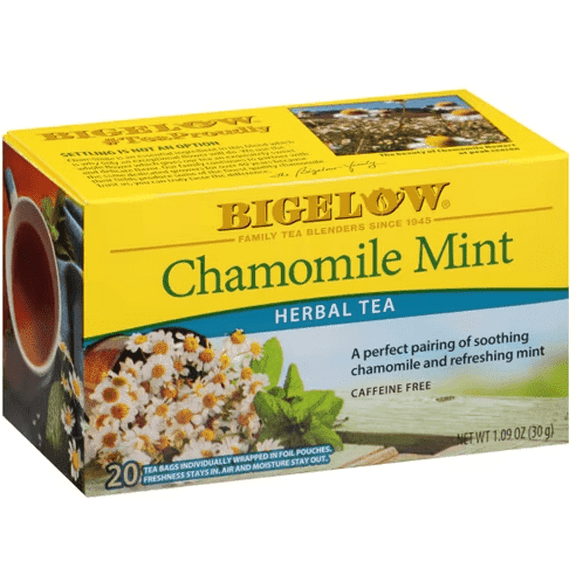 Bigelow Tea Herbal Tea Caffeine Free Chamomile Mint - 20 Tea Bags Pack of 3