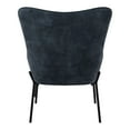 thumbnail image 2 of CorLiving Charlotte Winged Back Velvet Indoor Accent Chair with Stool and Metal Legs, 2 of 9