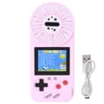 thumbnail image 1 of Consola de juegos portátil con ventilador pequeño ajustable y consola de juegos con pantalla a color y carga USB, color rosa, 1 of 10