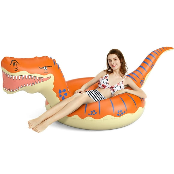 Flotador inflable con forma de dinosaurio Jasonwell T-Rex de 2,36 m para niños