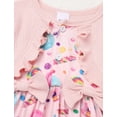 thumbnail image 6 of IWEMEK Infant Girl Dress Spring Casual Long Sleeve Outfits Crewneck Candy Bow Cute Romper Size 9M-12M, 6 of 7