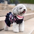 thumbnail image 2 of Suéter para perro, suéter pequeño de cuello alto para perro, vestido de punto, ropa cálida para perro, azul marino S JM, 2 of 5