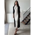 thumbnail image 5 of Women'S Casual Maxi Dress Ribbed Knit Sleeveless Slim Fit Elegant Going Out Beach Vacation Clothing Cream White L, 5 of 9