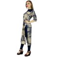 thumbnail image 3 of Bimba Women Turtle Neck Kurta 3/4 Sleeve Kurti Formal Cotton Tunic Blouse, 3 of 7