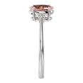 thumbnail image 4 of SuperJeweler 1 1/4 Carat Oval Shape Morganite and Two Diamond Ring In 14 Karat White Gold For Women, 4 of 6