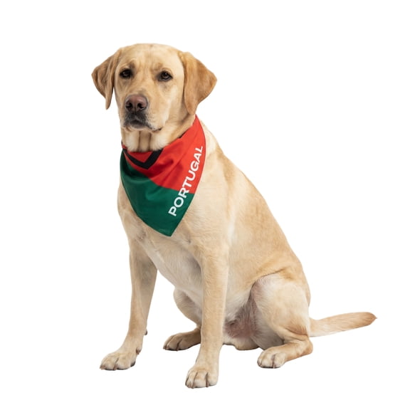 One Paw, 2-Pack Soccer Bandana Set for Pets, Team Portugal, Lightweight, Green, for Dogs and Cats