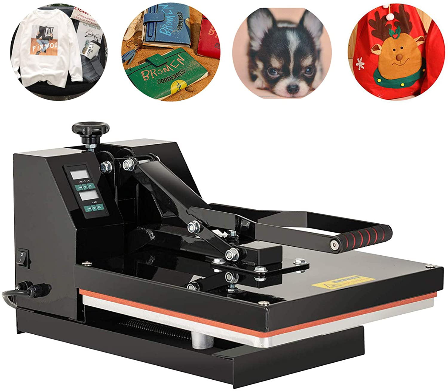 Heat Press Machine 15 x 15 Industrial Quality Digital Heat Transfer Printing Machine Clamshell Sublimation for T-Shirts 