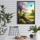 thumbnail image 4 of Pintura de diamante 5D DIY Taladro redondo completo Bosque Árboles y plantas Decoración para el hogar Hugtrwg Para estrenar, 4 of 9