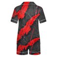 thumbnail image 4 of Yufatyle Women's Halloween Pajamas Set Collared Button Down Sleepwear Cute Ghost Spider Print Lounge Shorts Set Soft Homewear 2XL, 4 of 5