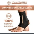 thumbnail image 3 of Tommie Copper Sport Compression Ankle Sleeve, Black, Small/Medium, Support Brace, 1 Count per Pack, 3 of 9