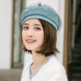 thumbnail image 6 of YooGuoGuo Women Solid Color Beret French Artist Beanie Cap with Netting, 6 of 6
