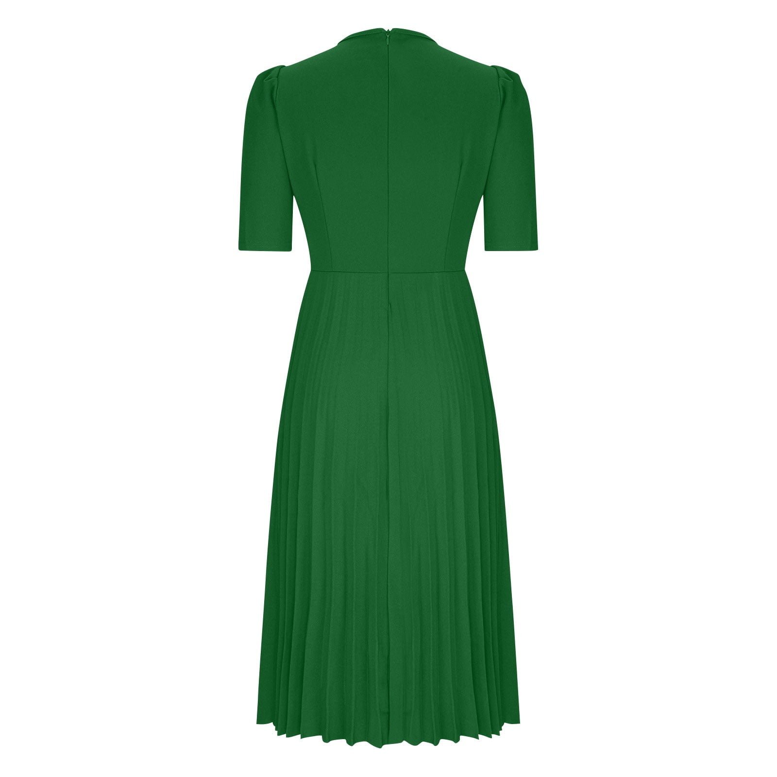 Fewfanhot Summer Dresses for Women 2025 Casual Fit and Flare Swing Dress Round Neck Short Sleeve Flowy Church Dress