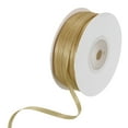 thumbnail image 1 of Cinta de satén Uxcell, cinta de satén de poliéster de doble cara para envolver regalos, ramo color champán dorado, 1 of 7