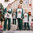 thumbnail image 6 of Penkiiy Matching Family Pajamas Christmas Pajamas for Family Xmas Matching Sets Long Sleeve Shirts and Plaid Pants Santa Christmas Tree Sleepwear Two-piece Sets Green 12-18 Months, 6 of 7