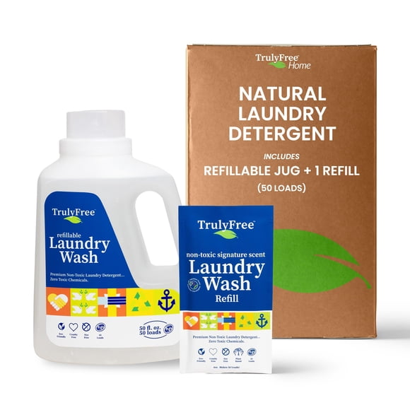 Detergente para ropa Truly Free Powder Wash, 1,5 L, 50 cargas