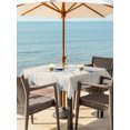 thumbnail image 4 of Square Outdoor Tablecloth with Umbrella Hole Blue Floral Outside Table Cloth Waterproof Patio Table Cover Summer Spring Flowers Vintage Zipper Tablecloths for Picnic Party Camping 60x60 Inch, 4 of 8