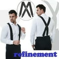 thumbnail image 5 of MENDENG Black Suspenders for Men Heavy Duty Clips 2" Adjustable X Back Suspender Wedding Gifts, 5 of 5