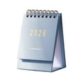 thumbnail image 1 of Small Desk Calendar 2026 Solid Color Paper Desktop Calendar with 12-Month Layout, 4.8 in x 3 in x 2.5 in Display Size, Foldable to 8.66 in x 2.99 in x 0.39 in, 1 of 6