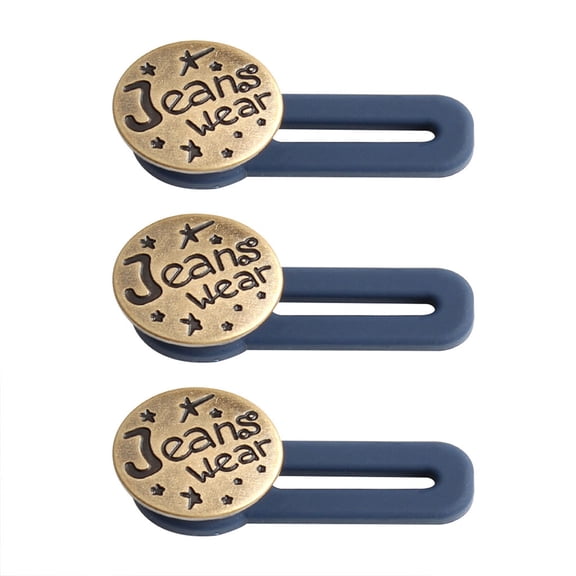 AJGRHE Nail- Detachable Extended Button Belt Buckle for Jeans Pants Waist Extension 3PCS Adjustable Fastener Accessory J One Size