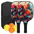 thumbnail image 1 of Fiberglass Pickleball Racket Set Pickleball Racket 2-Piece Set, 1 of 8