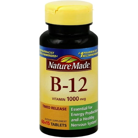 Nature Made vitamine B-12 Comprimés à libération temporisée, 1000 mcg 75 EA (Paquet de 4)