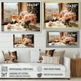 thumbnail image 4 of Designart "Fine Wine Delight Peach Moscato" Food & Beverage Framed Wall Art - Traditional Pink Wine Hallway Framed Wall Art Decor, 4 of 6