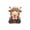 D, variant on Diceymbol Cute Highland Cow Figurine Holding Flower Bow 2.95In for Home Office Desk Shelf Tabletop Decor