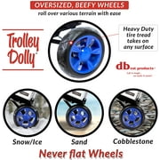 dbest products Trolley Dolley, Blue Foldable Shopping Cart
