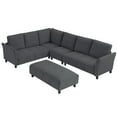 thumbnail image 5 of Soscana Sectional Sofa Couch L Shaped Corner Sofa with Ottoman Enlarged,Upholstered 6-seater Sofa with Detachable Back Cushion, Oversized Modern Modular Sofa for Living Room Apartment Office, 5 of 12