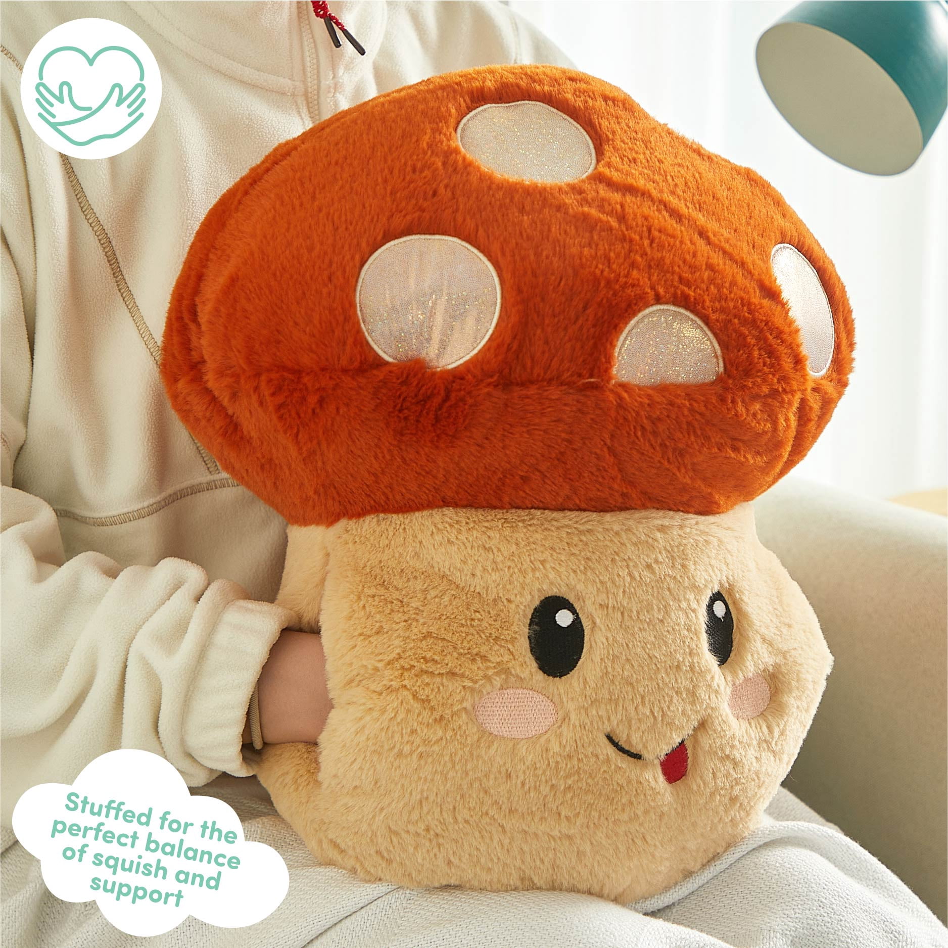 Cuddly Crew Mushroom Hug Buddie Pillow