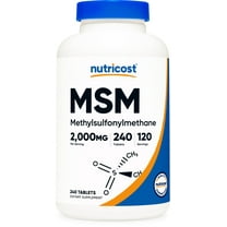 Nutricost MSM Tablets (Methylsulfonylmethane) 2000mg, 120 Servings - Non-GMO Supplement