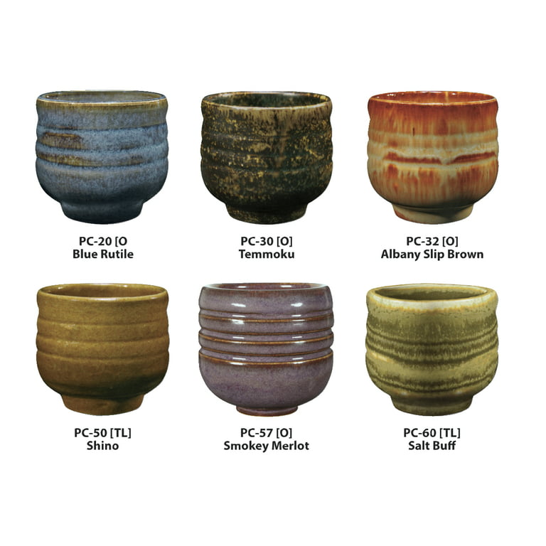 Amaco Potters Choice Glazes Set A 1 Pint Assorted Colors Set of 6