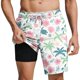 thumbnail image 2 of Ceisia Men's Hawaiian Floral Sea Turtle Print Beach Shorts with Quick Dry Stretch Fabric and Anti-Exposure Liner Multicolor XL Gifts, 2 of 6