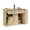 Natural, variant on Rattan Rolling Kitchen Island Table with Drop Leaf, Tilt Out Trash Can Cabinet with 2 Door, Storage Cabinet, 2 Drawer, Spice Rack, Kitchen Cart