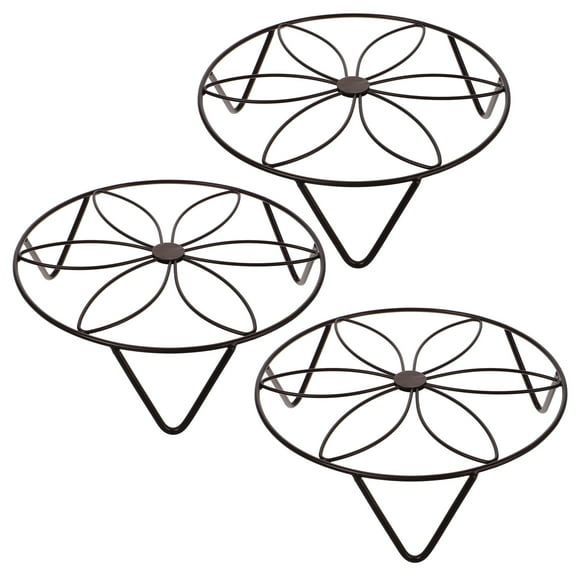 Soporte de planta en maceta de 3 piezas Soporte de maceta de hierro interior Soporte de maceta decorativo