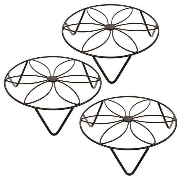 Soporte de planta en maceta de 3 piezas Soporte de maceta de hierro interior Soporte de maceta decorativo