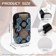 thumbnail image 6 of SEANATIVE Double Glasses Case for Women Men, Neoprene Zipper Eyeglass Pouch Water-Resistant Lightweight Travel Glasses Bag for Eyeglasses Sunglasses, Bohemian Paisley Floral Blue Black, 6 of 7