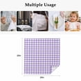 thumbnail image 4 of Purple Cloth Napkins, Country French Rustic Buffalo Plaid Modern Art Washable and Reusable Dinner Napkins Set of 6, Table Napkin for Kitchen Party Birthday Wedding Hotel Housewarming 20"x20", 4 of 8