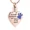 Ro/Blue, variant on Personalize Vintage Stainless Steel Paw Print Heart Urn Pendant Pet Memory Necklace for Dog Cat Cremation Ashes Holder Memorial Jewelry - No Longer by My Side But Forever in My heart